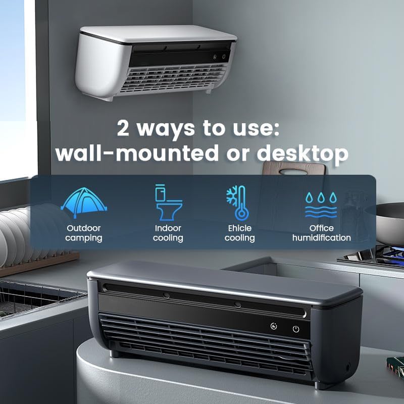 Upgraded 3 Wind Modes Portable Wireless Wall Mounted Air Conditioner