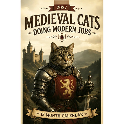 🐱2027 Medieval Cats Doing Modern Jobs Calendar