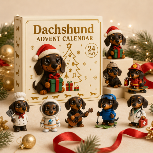 🐾 Dachshund Advent Calendar – 24 Days of Adorable Puppy Surprises