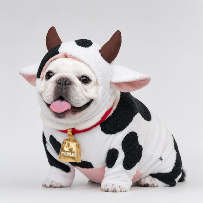 🐮 Cow Costume for Dogs | Funny Plush Dog Cow Outfit | TYIIPLUS™