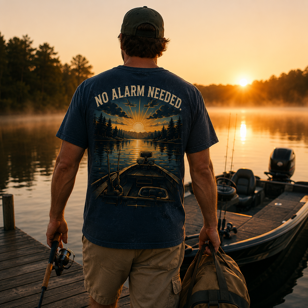 TYIIPLUS™ Heritage Fishing Collection Vintage Bass Fishing T-Shirt for Men | Lake Life Graphic Tee