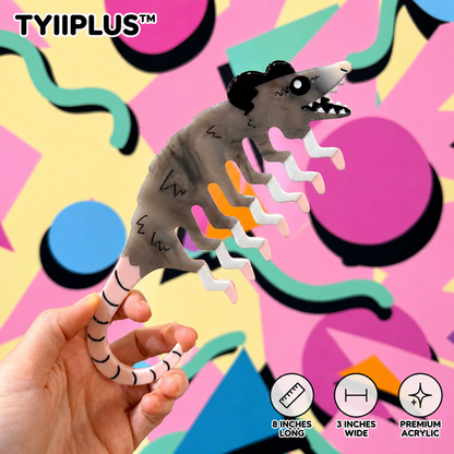 TYIIPLUS™ Weird Opossum Hair Comb – Quirky Acrylic Wide-Tooth Detangling Comb for Wet & Dry Hair