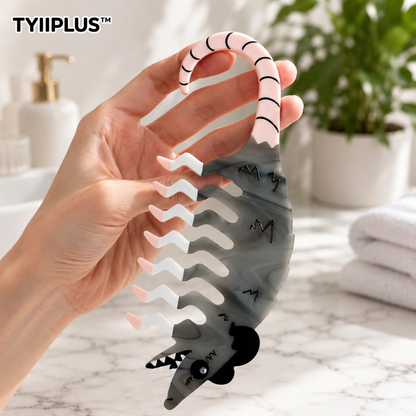 TYIIPLUS™ Weird Opossum Hair Comb – Quirky Acrylic Wide-Tooth Detangling Comb for Wet & Dry Hair
