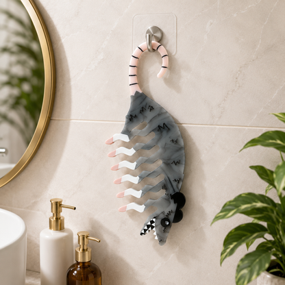 TYIIPLUS™ Weird Opossum Hair Comb – Quirky Acrylic Wide-Tooth Detangling Comb for Wet & Dry Hair