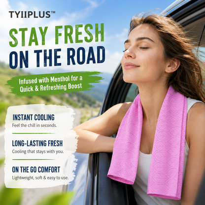 TYIIPLUS™ Cooling Towels & XL Menthol Cooling Wipes for Summer Heat, Sports, Travel & Outdoor Relief