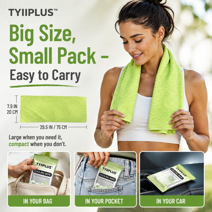 TYIIPLUS™ Cooling Towels & XL Menthol Cooling Wipes for Summer Heat, Sports, Travel & Outdoor Relief