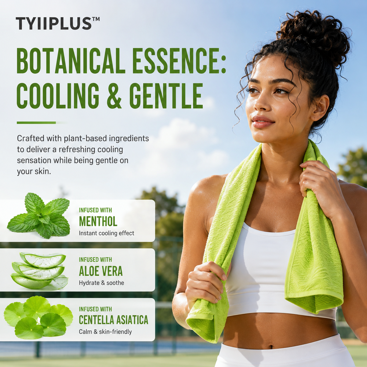 TYIIPLUS™ Cooling Towels & XL Menthol Cooling Wipes for Summer Heat, Sports, Travel & Outdoor Relief