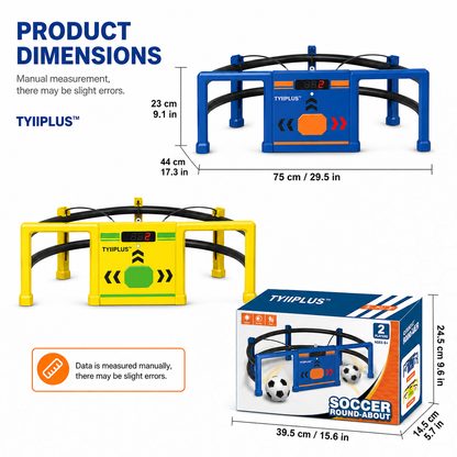 TYIIPLUS™ Soccer Round-About Interactive Soccer Training Game with Auto Scoring, LED Lights & Projector – Indoor & Outdoor Soccer Toy for Kids