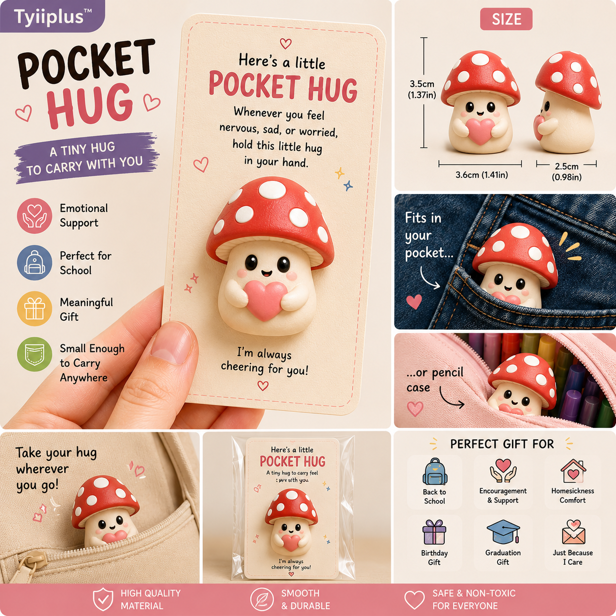TYIIPLUS™ Pocket Hug – Tiny Comfort Companion & Meaningful Gift