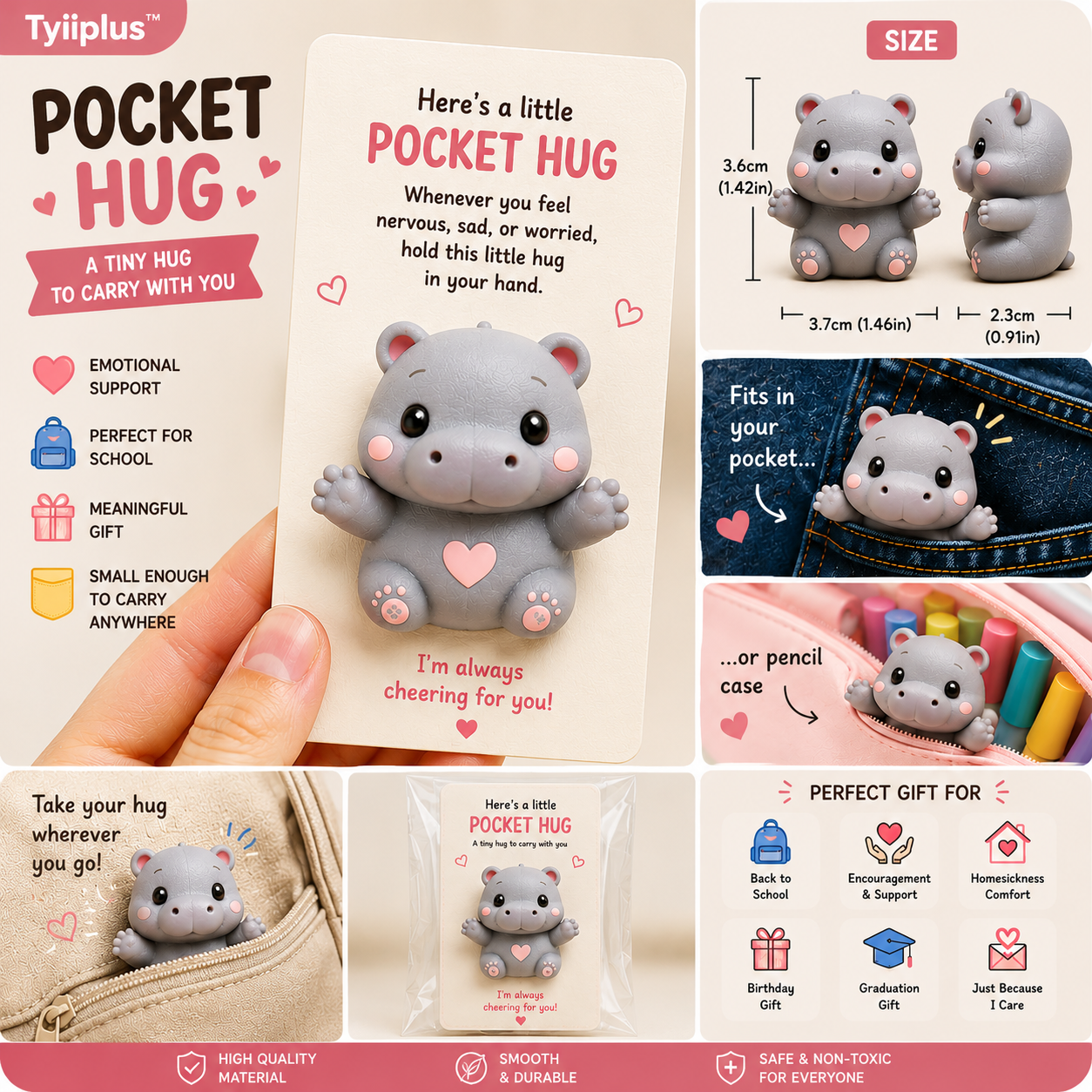 TYIIPLUS™ Pocket Hug – Tiny Comfort Companion & Meaningful Gift