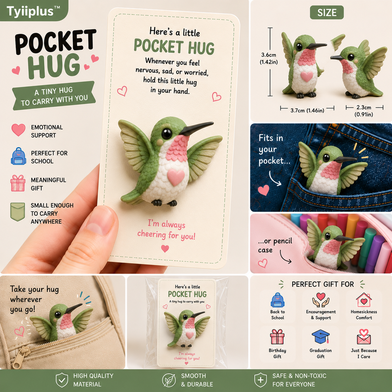 TYIIPLUS™ Pocket Hug – Tiny Comfort Companion & Meaningful Gift