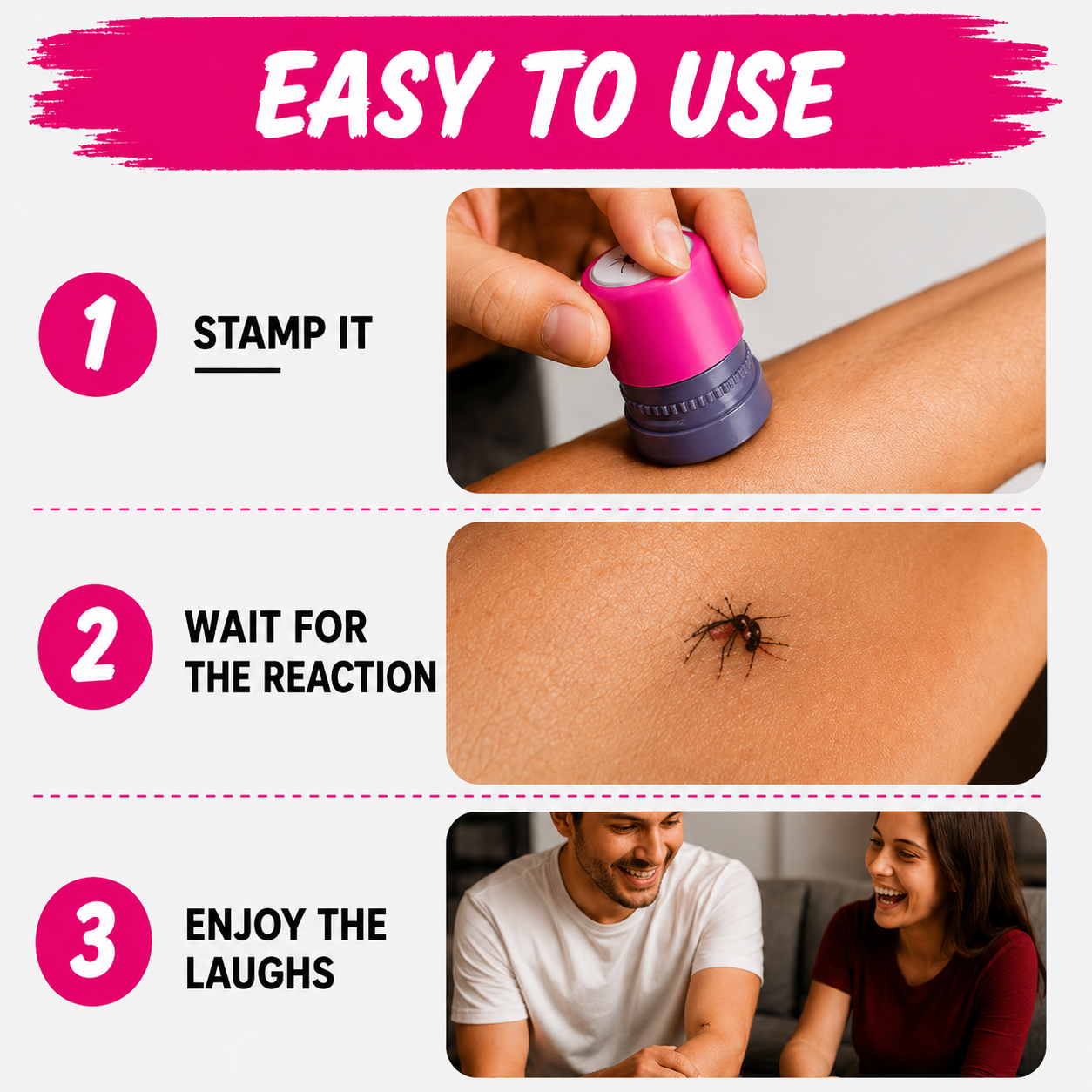 😂🦟Funny Mosquito Smack Prank Stamp