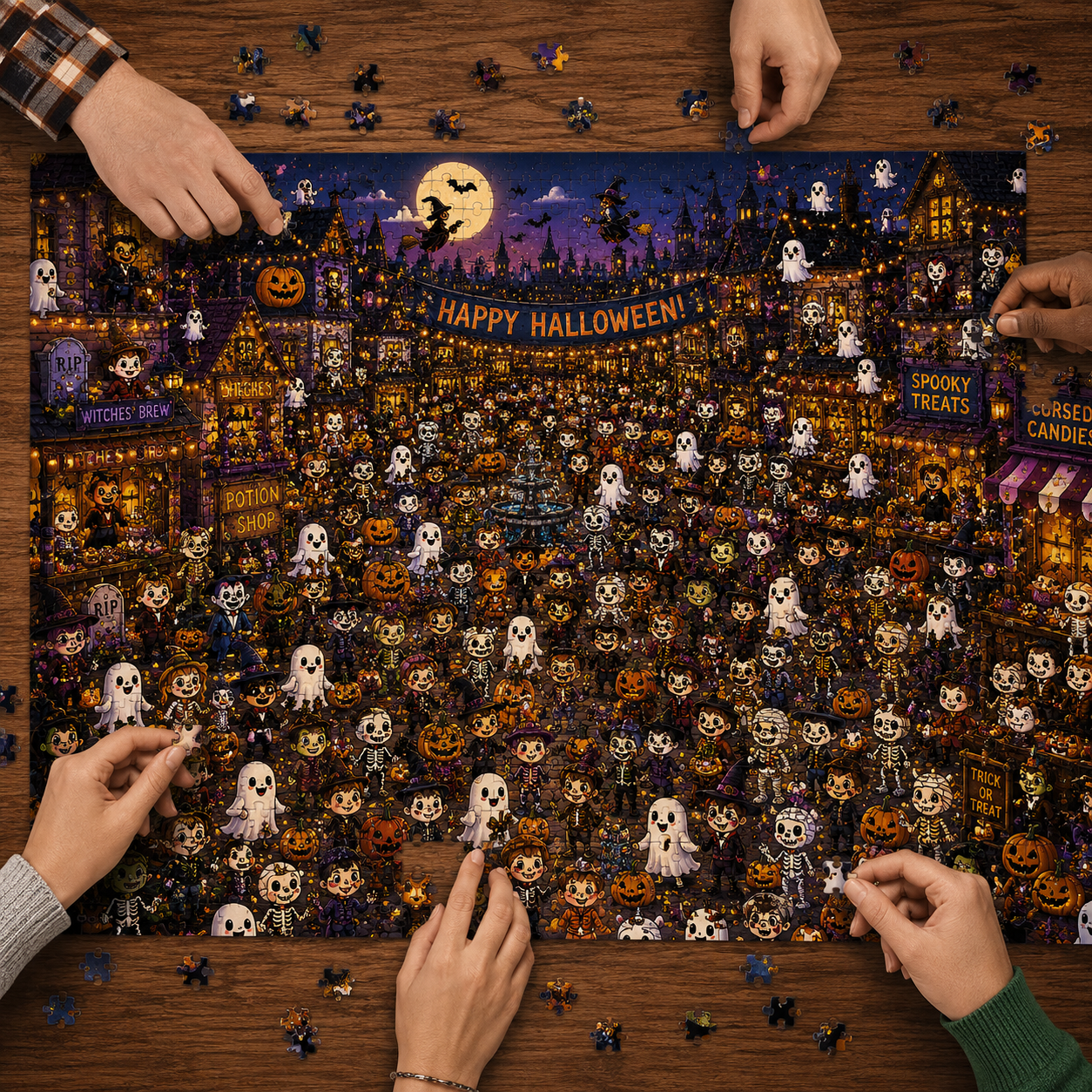 Halloween Street Party™ 1000 Piece Puzzle