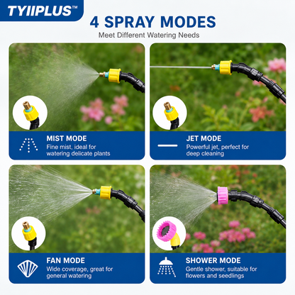 TYIIPLUS™ 6.5L Electric Backpack Sprayer – 4 Spray Modes, Extendable Wand & Long-Lasting Rechargeable Battery
