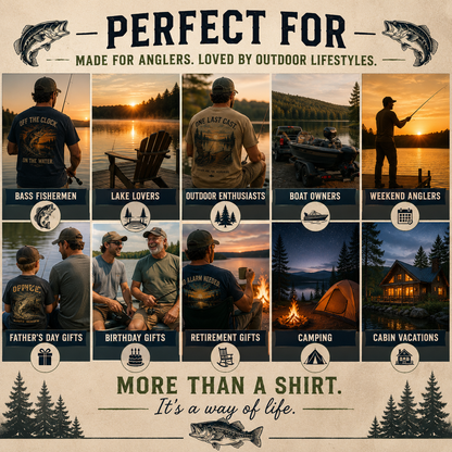 TYIIPLUS™ Heritage Fishing Collection Vintage Bass Fishing T-Shirt for Men | Lake Life Graphic Tee