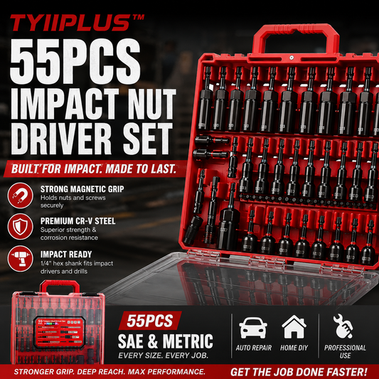 TYIIPLUS™ Magnetic Impact Nut Driver Set