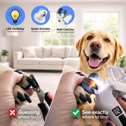 2-in-1 LED Pet Nail Clipper & Grinder
