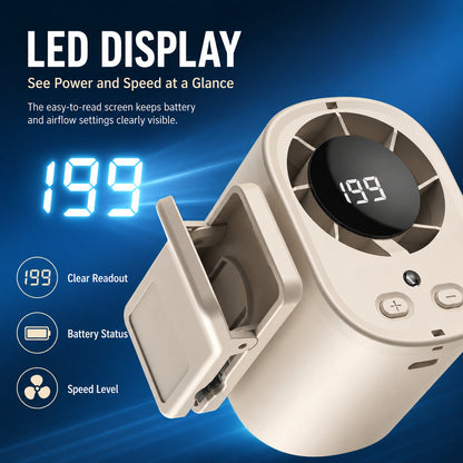❄️TYIIPLUS™ 199-Speed USB Rechargeable Clip-On Fan – Portable, Strong Clamp, Long-Lasting Battery for Car, Desk & Travel