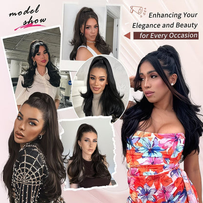 Voluminous Layered High Ponytail Extension – Instant Glam Hairpiece ✨