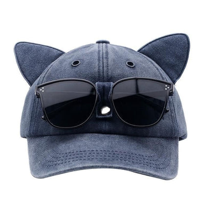 TYIIPLUS™ Y2K Cat Ear Baseball Cap with Detachable Sunglasses