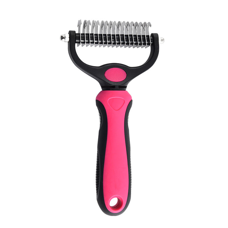 🐾 Double-Sided Deshedding Pet Brush – Dual-Sided, Ergonomic & Gentle for Dogs & Cats