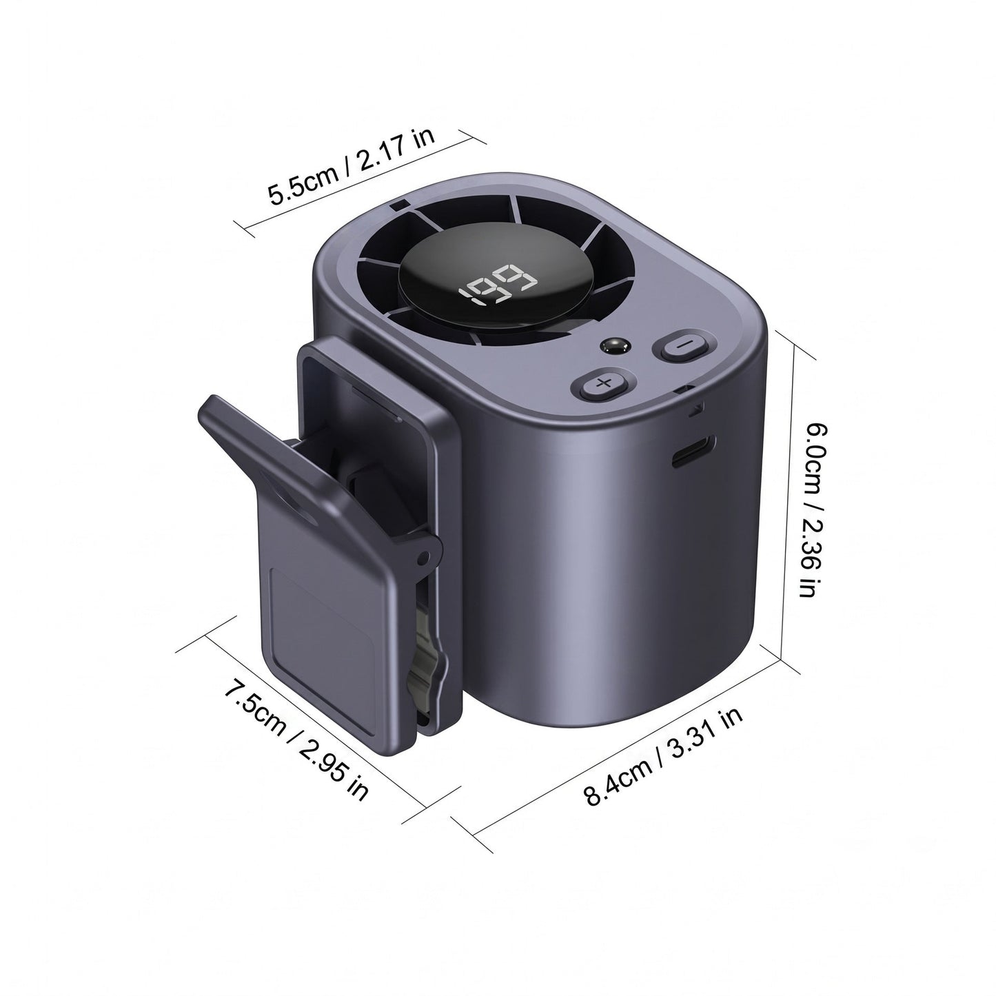 ❄️TYIIPLUS™ 199-Speed USB Rechargeable Clip-On Fan – Portable, Strong Clamp, Long-Lasting Battery for Car, Desk & Travel