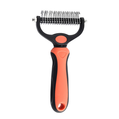 🐾 Double-Sided Deshedding Pet Brush – Dual-Sided, Ergonomic & Gentle for Dogs & Cats
