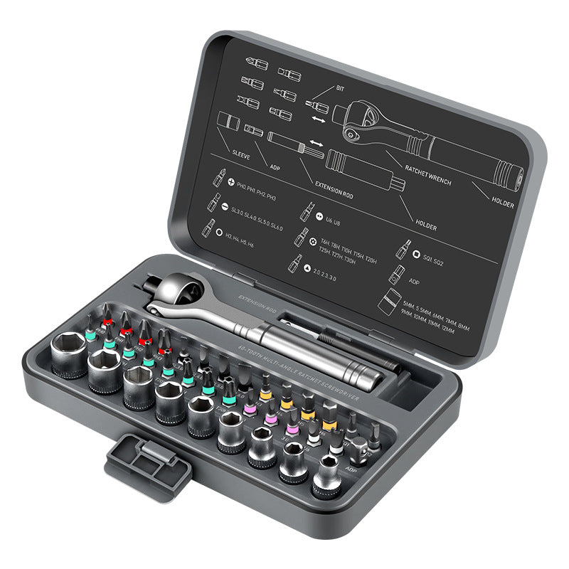 Tyiiplus™ 40-in-1 Magnetic Mini Ratchet Screwdriver Set for Tight Spaces 🔧