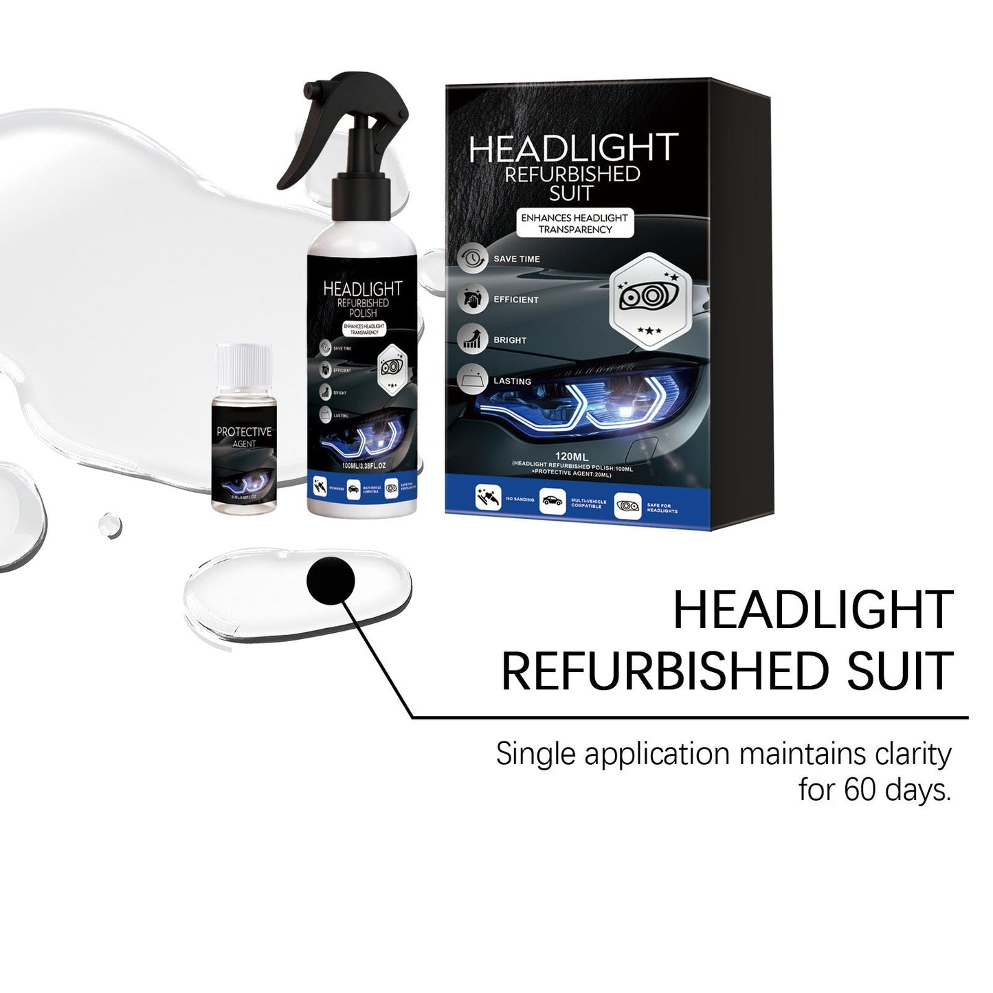 Premium 3-Step Ceramic Headlight Restoration Kit