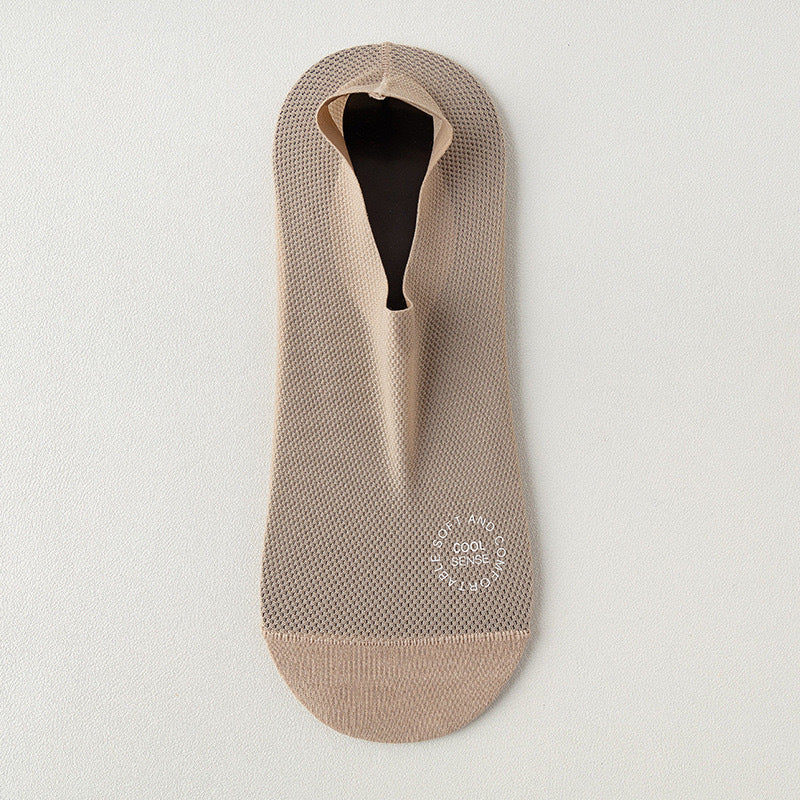 3-Pair Invisible Grip Socks Pack 🧦Breathable | Low-Cut | Anti-Slip | Sweat-Absorbing