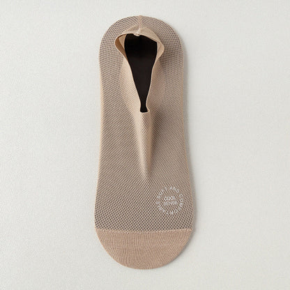 3-Pair Invisible Grip Socks Pack 🧦Breathable | Low-Cut | Anti-Slip | Sweat-Absorbing