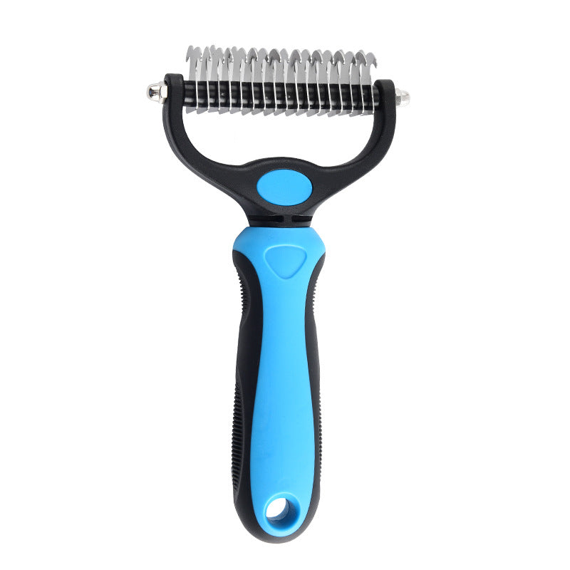 🐾 Double-Sided Deshedding Pet Brush – Dual-Sided, Ergonomic & Gentle for Dogs & Cats