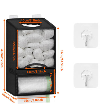 TYIIPLUS™ Wall-Mounted Plastic Bag Organizer & Trash Bag Dispenser