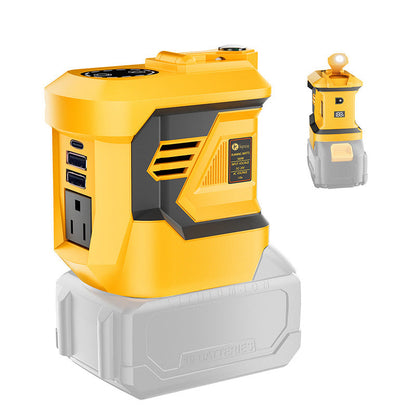 🏕️ OUTDOOR POWER DEAL⚡TYIIPLUS™ Portable Battery Power Inverter – AC Outlet, USB & LED Light Power Adapter
