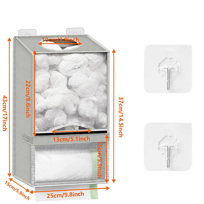 TYIIPLUS™ Wall-Mounted Plastic Bag Organizer & Trash Bag Dispenser
