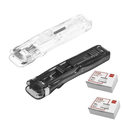 📎 Portable Binder Clip Stapler + 100 Clips – Non-Destructive Paper Clamp Dispenser for Office, Home & School 🏫✏️