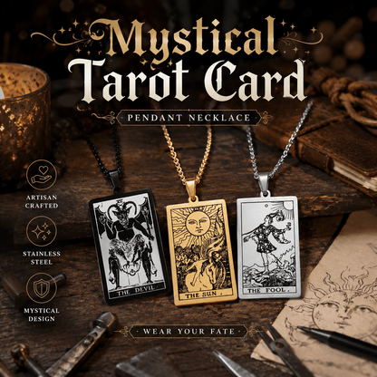 🔮 Mystical Tarot Card Pendant Necklace