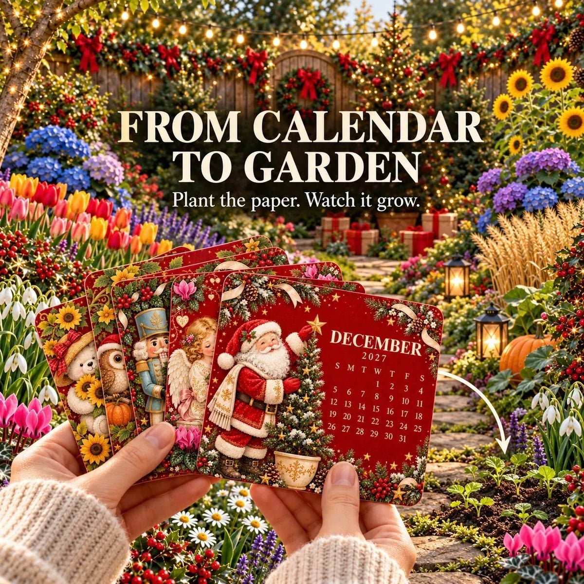 🎄🌱 Christmas Limited Edition – Eco-Friendly Plantable “Timeless” Seed Calendar 2027 🌸🌿