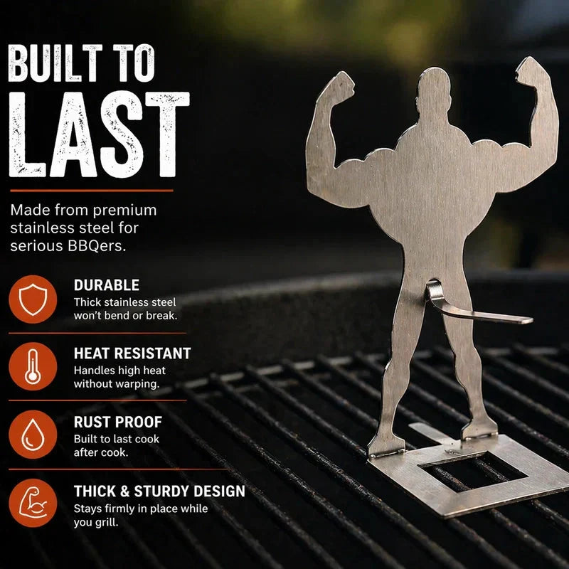 Funny BBQ Stand Muscle Man Hot Dog Holder