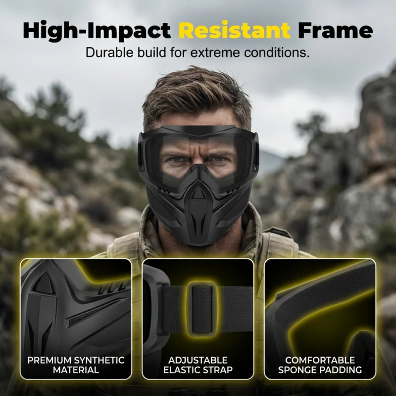 🔥Detachable Full Face Goggle Mask