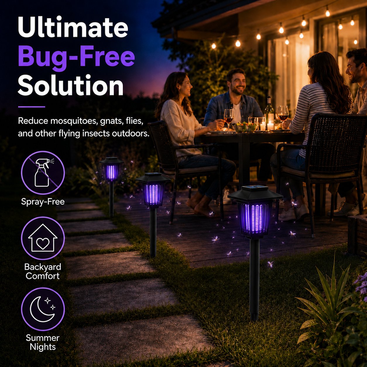 Solar Mosquito Zapper Path Light