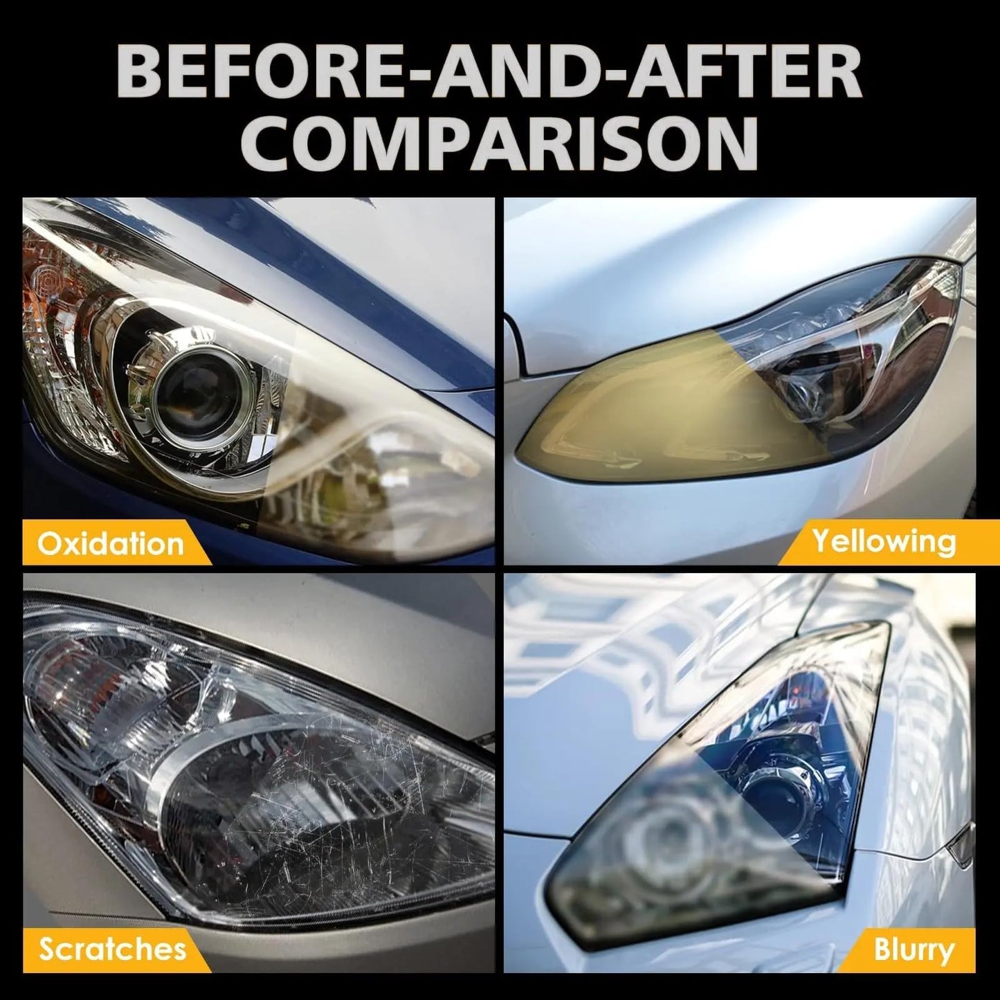 Premium 3-Step Ceramic Headlight Restoration Kit