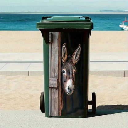 🫏 Donkey Painting Trash Can Sticker