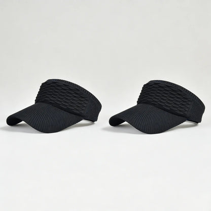 2-Pack Women’s Open-Top Breathable UV-Protection High-Ponytail Sun Visor