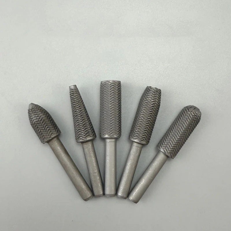 🔥 5-Piece Carbon Steel File Set – High-Speed Wood Grinding & Carving Bits
