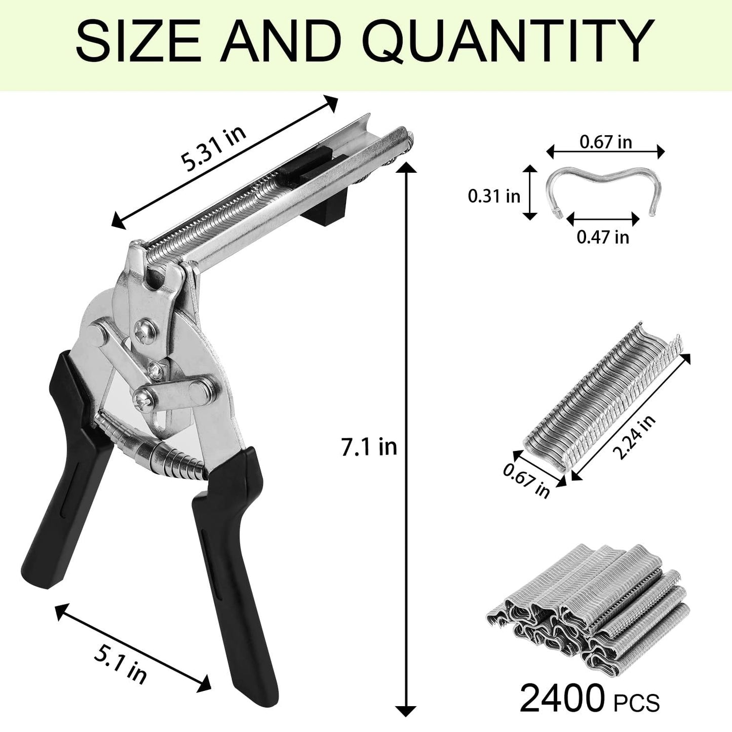 M Type Hog Ring Pliers Kit – Semi-Automatic Spring-Loaded High-Efficiency Cage & Fence Repair Tool