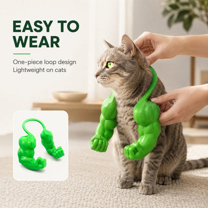 Creative Green Giant Muscle Arm Cat Toy