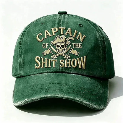 Captain Of The Shit Show Embroidery Adjustable Cap