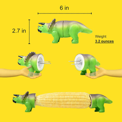 🦕💥2026 New Dinosaur Corn Holders for Corn On The Cob - Funny Corn Cob Holder for Kids and Adults with Stainless Steel Prongs