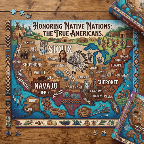 🧩Honoring Native Nations: The True Americans Jigsaw Puzzle